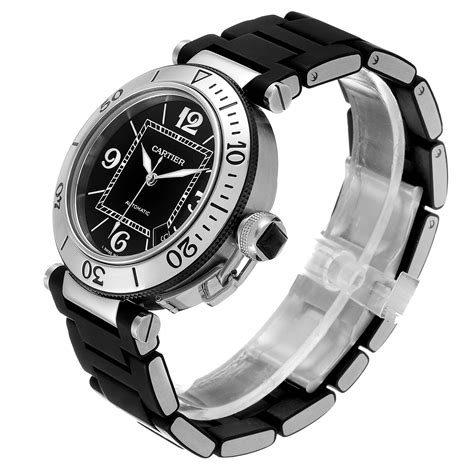 w31077u2 Cartier Pasha Seatimer Mens Watch 